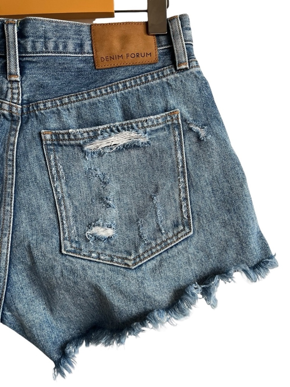Denim Forum Ex Boyfriend Short 24 Light Wash Denim Forum Shorts Aritzia - Picture 7 of 10